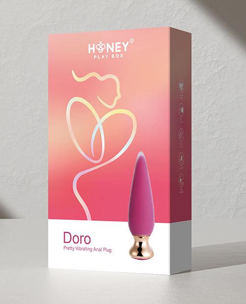 Doro Pretty Vibrating Anal Plug With Remote Control - Pink - SEXYEONE