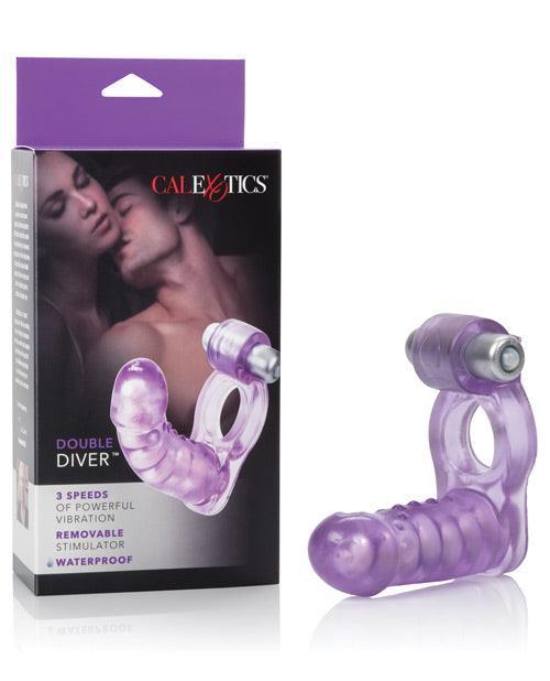 product image, Double Diver Vibrating Enhancer w/Flexible Penetrator - Purple - SEXYEONE