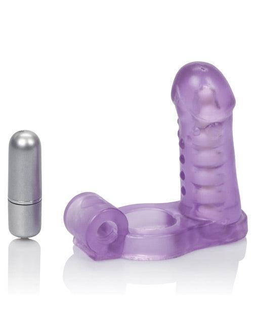 Double Diver Vibrating Enhancer w/Flexible Penetrator - Purple - SEXYEONE