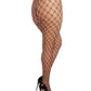 Double Knitted Fence Net Pantyhose - Black QN - SEXYEONE