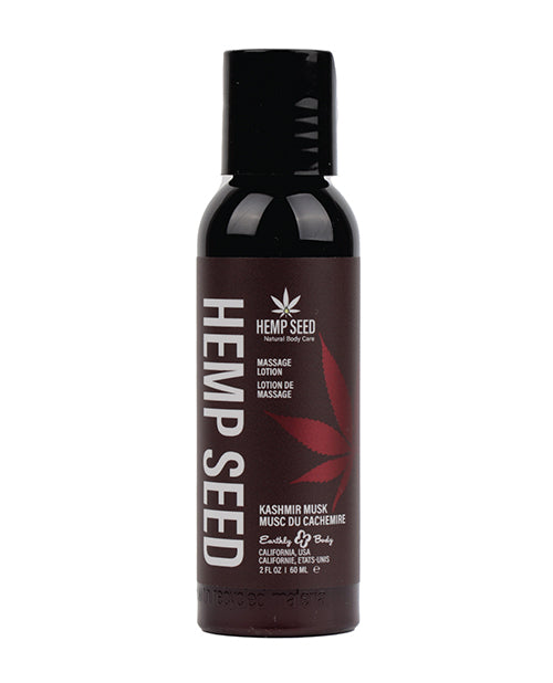 product image, Earthly Body Hemp Seed Massage Lotion - 2 oz Kashmir Musk - SEXYEONE