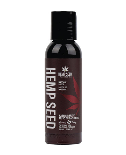 Earthly Body Hemp Seed Massage Lotion - 2 oz Kashmir Musk - SEXYEONE