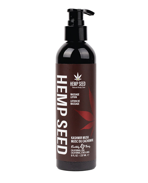 product image, Earthly Body Hemp Seed Massage Lotion - 8 oz Kashmir Musk - SEXYEONE