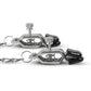 Easy Toys Big Nipple Clamps w/Chain - Silver - SEXYEONE