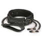 Easy Toys Faux Leather Collar w/Nipple Chains - Black - SEXYEONE