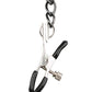 Easy Toys Faux Leather Collar w/Nipple Chains - Black - SEXYEONE