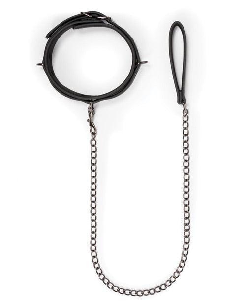 image of product,Easy Toys Fetish Collar w/Leash - Black - SEXYEONE