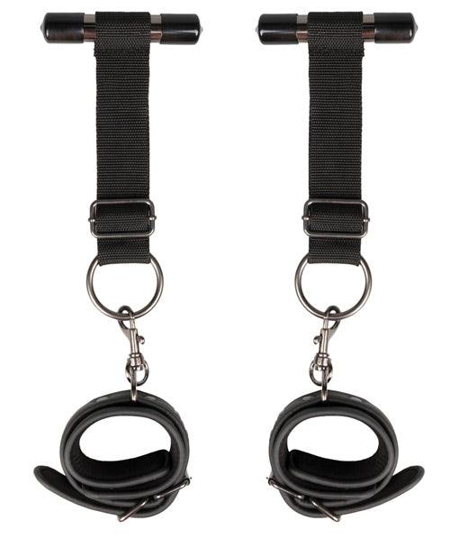 image of product,Easy Toys Over The Door Wrist Cuffs - Black - SEXYEONE