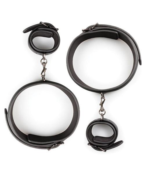 image of product,Easy Toys Thigh & Wrist Cuff Set - Black - SEXYEONE