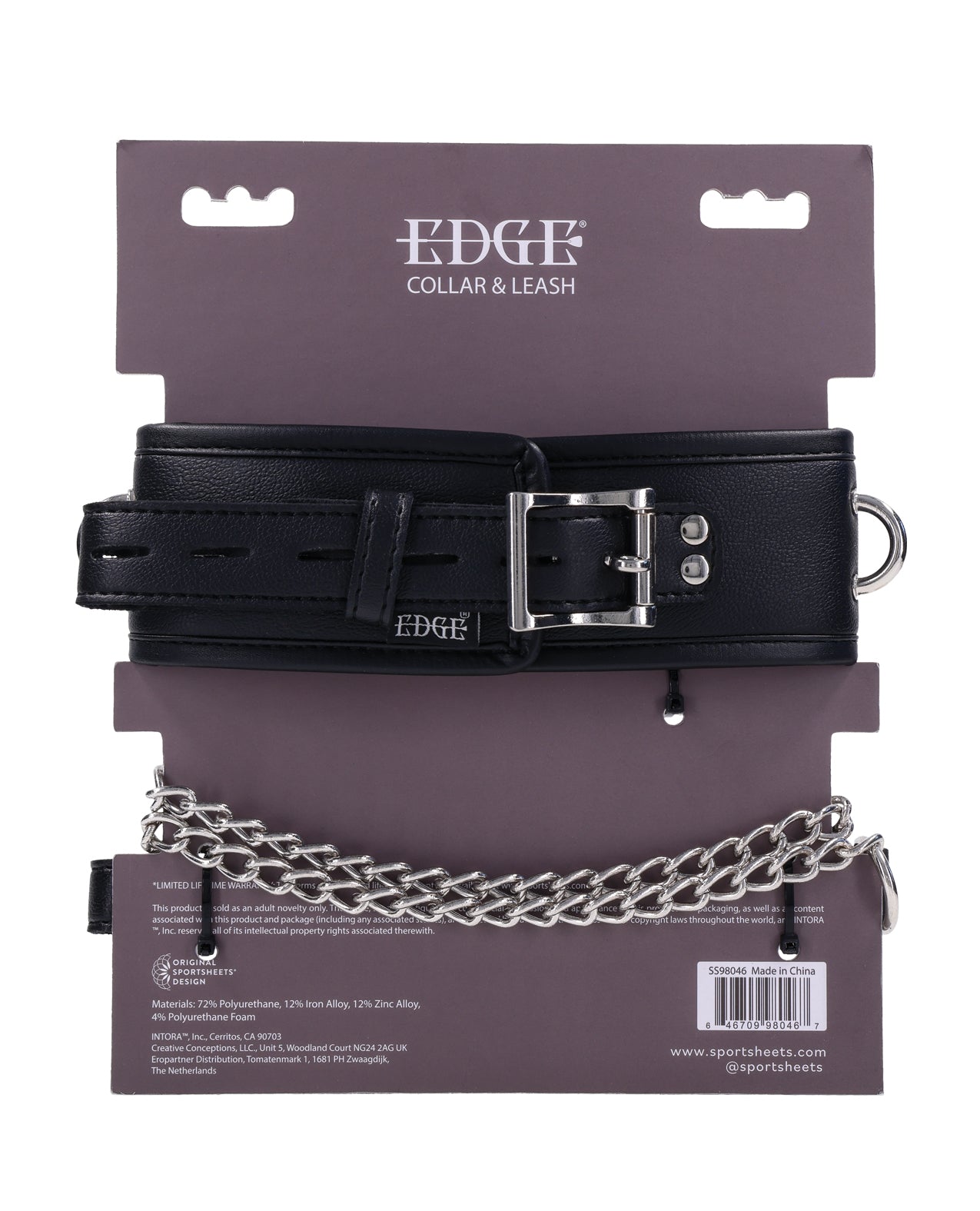 image of product,Edge Collar & Leash - Black - SEXYEONE