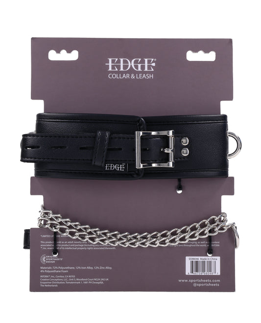 product image,Edge Collar & Leash - Black - SEXYEONE