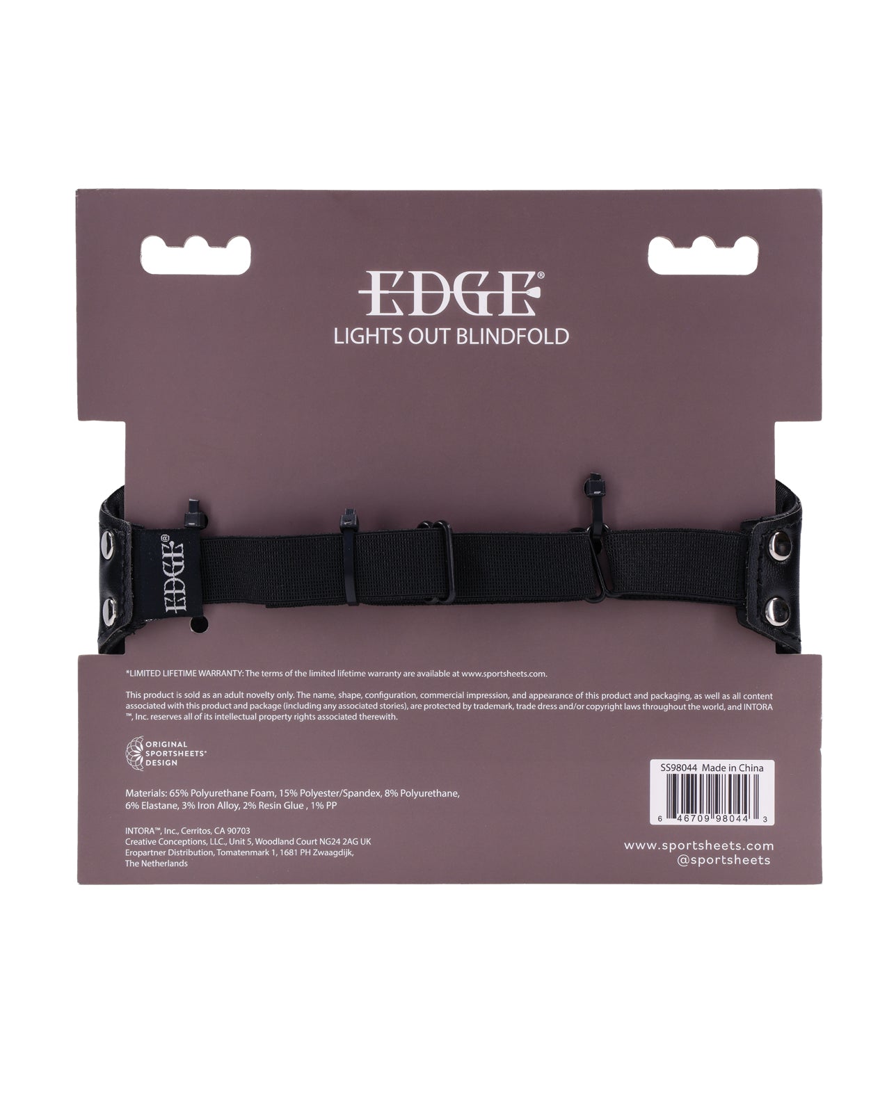 image of product,Edge Lights Out Blindfold - Black - SEXYEONE