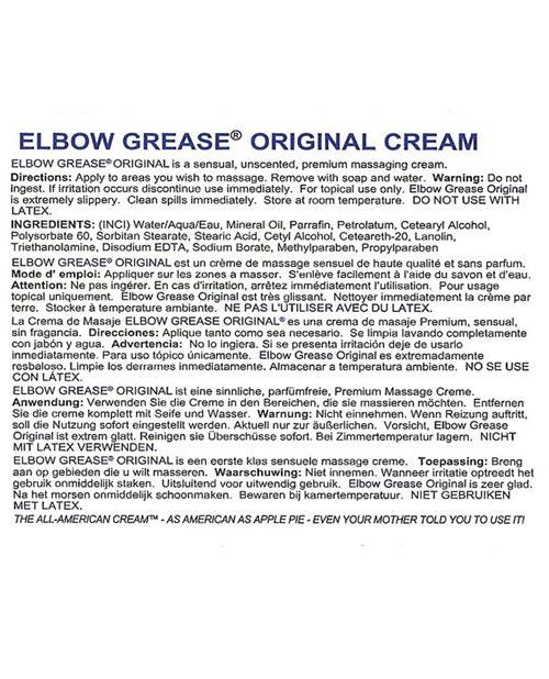 image of product,Elbow Grease Original Cream - 1 Oz - SEXYEONE
