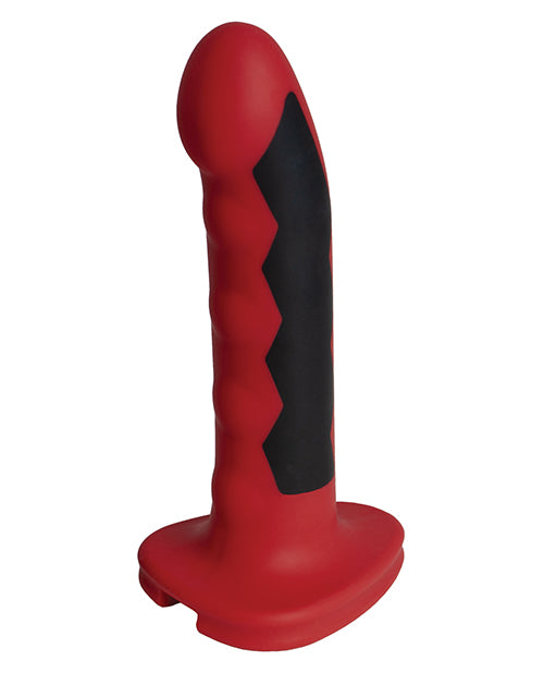 image of product,ElectraStim Silicone Fusion Komodo Dildo - Red/Black - SEXYEONE