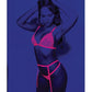 Euphoria Neon Bra, Garterbelt & Panty Neon Pink O/s - SEXYEONE