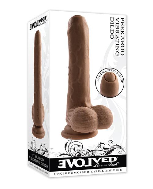 image of product,Evolved Peek A Boo Vibrating Dildo - - SEXYEONE