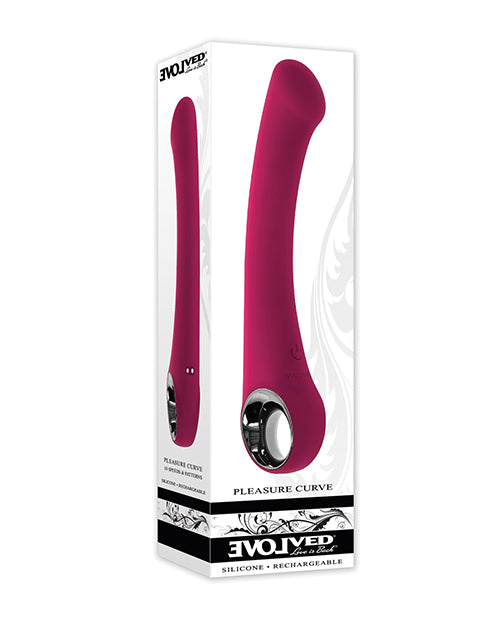 product image, Evolved Pleasure Curve G-Spot Vibrator - Burgundy - SEXYEONE