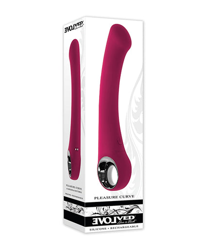 Evolved Pleasure Curve G-Spot Vibrator - Burgundy - SEXYEONE