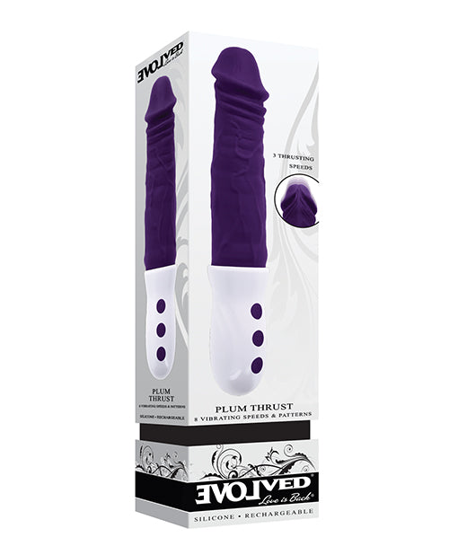 product image, Evolved Plum Thrust Realistic Shaft Vibrator - Purple - SEXYEONE