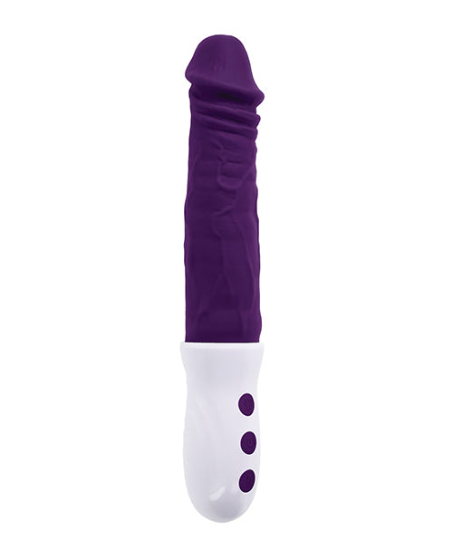 image of product,Evolved Plum Thrust Realistic Shaft Vibrator - Purple - SEXYEONE