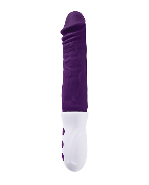 image of product,Evolved Plum Thrust Realistic Shaft Vibrator - Purple - SEXYEONE