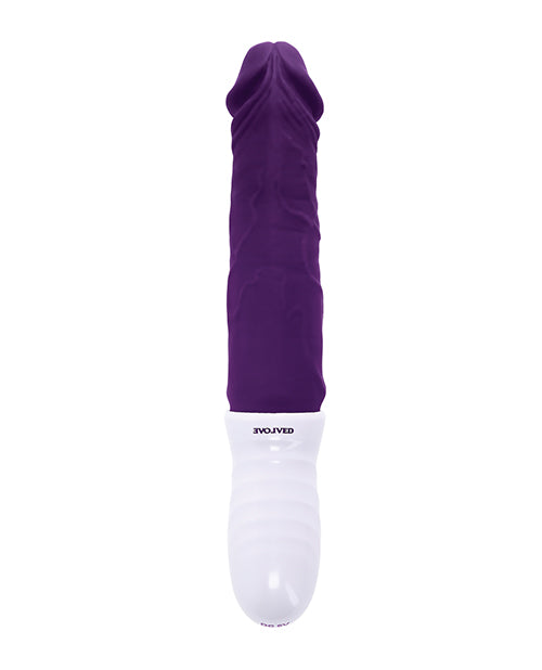 image of product,Evolved Plum Thrust Realistic Shaft Vibrator - Purple - SEXYEONE