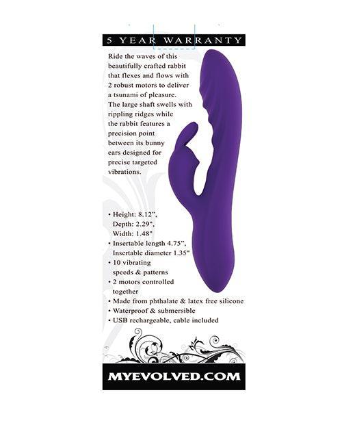 image of product,Evolved Wavy Rabbit Vibrator - Purple - SEXYEONE