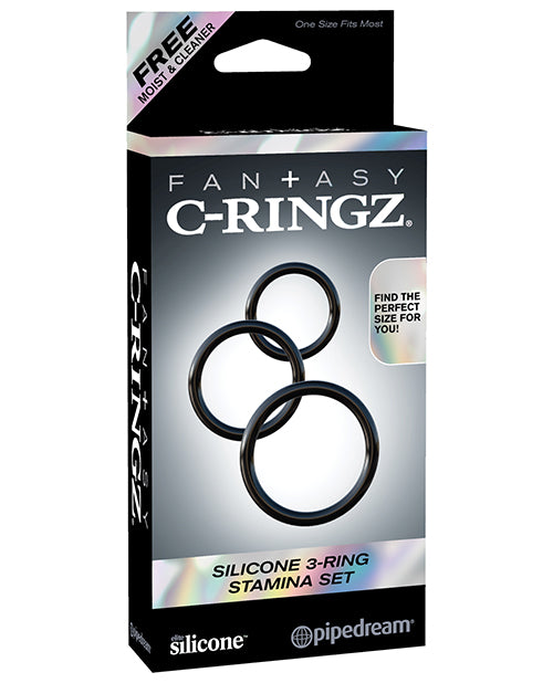 product image, Fantasy C-Ringz Silicone 3-Ring Stamina Set - SEXYEONE