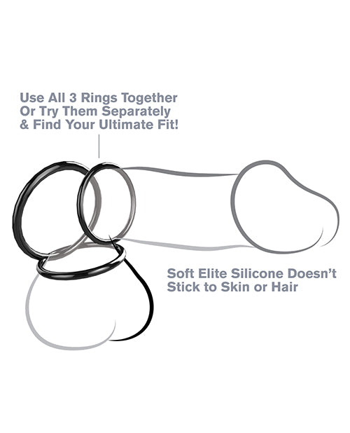 Fantasy C-Ringz Silicone 3-Ring Stamina Set - SEXYEONE