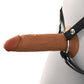 Fantasy X-tensions Elite 6" Silicone Hollow Strap-on w/Harness - Brown - SEXYEONE