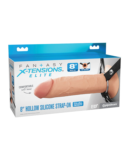 product image, Fantasy X-Tensions Elite 8" Silicone Hollow Strap-on w/Harness - Light - SEXYEONE