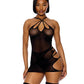 Feeling Butterflies Mesh Chemise w/Panty - Black - SEXYEONE