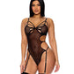 Feeling Butterflies Mesh Teddy w/Garters - Black - SEXYEONE