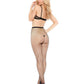 Fence Net Pantyhose w/Rhinestones Black O/S - SEXYEONE