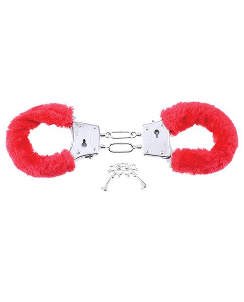 image of product,Fetish Fantasy Series Beginner's Furry Cuffs - Red - SEXYEONE