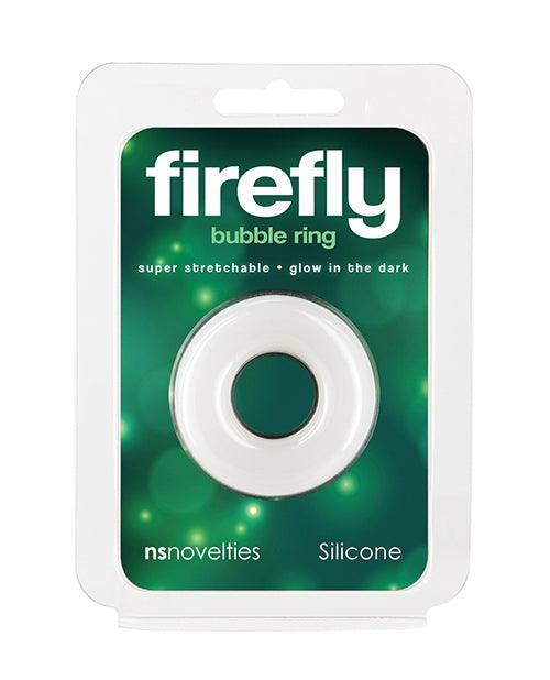 product image, Firefly Glow in the Dark Bubble Cock Ring - White - SEXYEONE