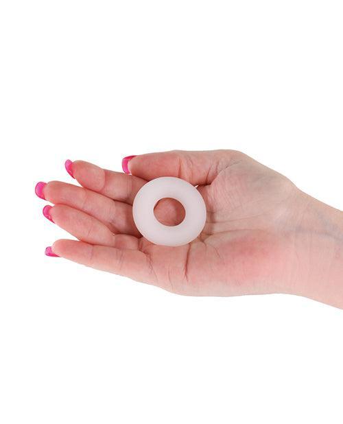 image of product,Firefly Glow in the Dark Bubble Cock Ring - White - SEXYEONE