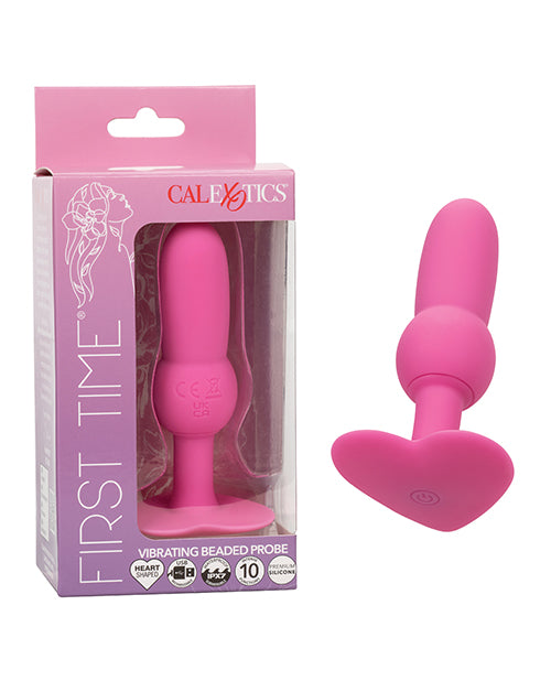 product image, First Time Vibrating Beaded Anal Probe - Pink - SEXYEONE