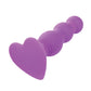 First Time Vibrating Triple Beaded Anal Probe - Purple - SEXYEONE