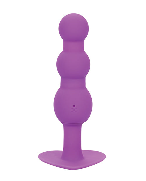 image of product,First Time Vibrating Triple Beaded Anal Probe - Purple - SEXYEONE