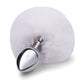 Gemsations 2.95" Metal Bunny Tail Butt Plug - Silver - SEXYEONE