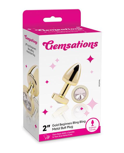 product image, Gemsations 2" Beginners Bling Bling Metal Butt Plug - SEXYEONE