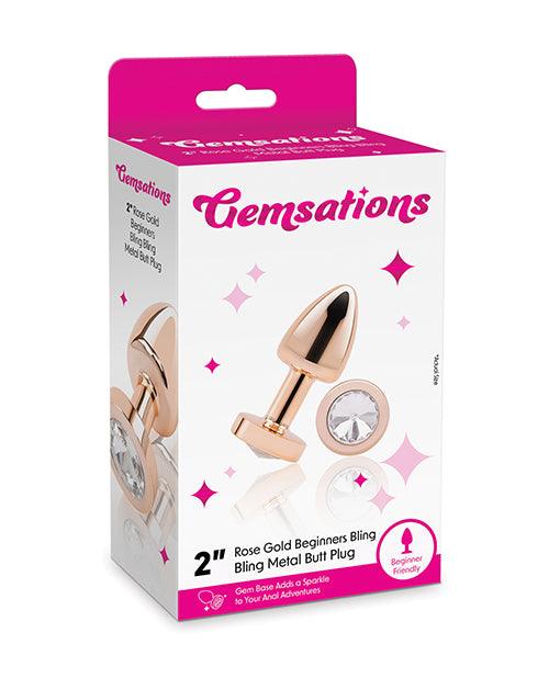 image of product,Gemsations 2" Beginners Bling Bling Metal Butt Plug - SEXYEONE