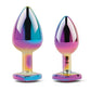 Gemsations 2 pc 2.75" & 3.25" Chrome Anal Training Set - Rainbow - SEXYEONE