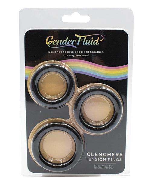 product image, Gender Fluid Clincher Tension Ring Set - Black - SEXYEONE