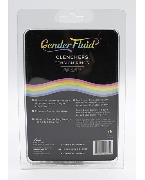 Gender Fluid Clincher Tension Ring Set - Black - SEXYEONE