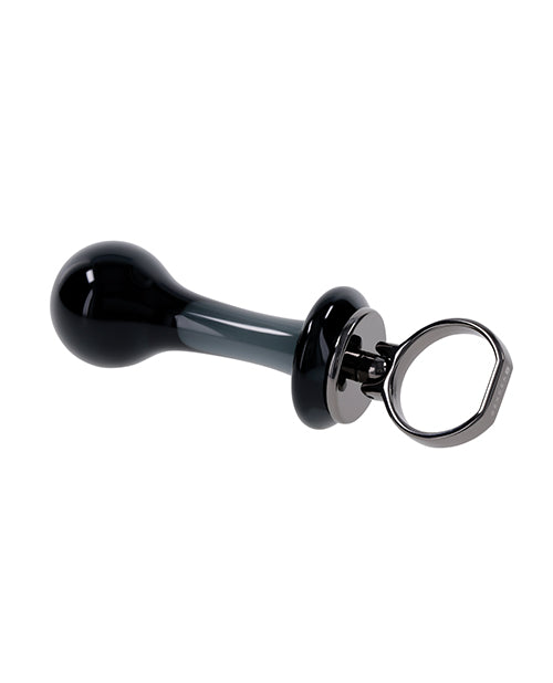 image of product,Gender X Blow Pop Glass Anal Plug - Black - SEXYEONE