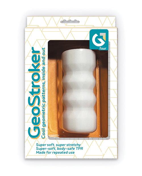 image of product,GeoStroker Four 5" Ultra-Soft Stroker - White - SEXYEONE