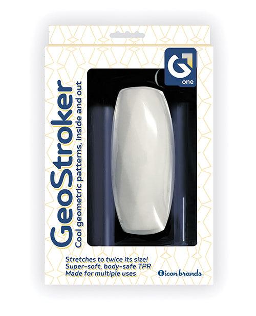 image of product,GeoStroker One 5" Ultra-Soft TPR Stroker - White - SEXYEONE