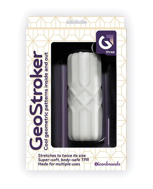 image of product,GeoStroker Three 5" Ultra-Soft TPR Stroker - White - SEXYEONE
